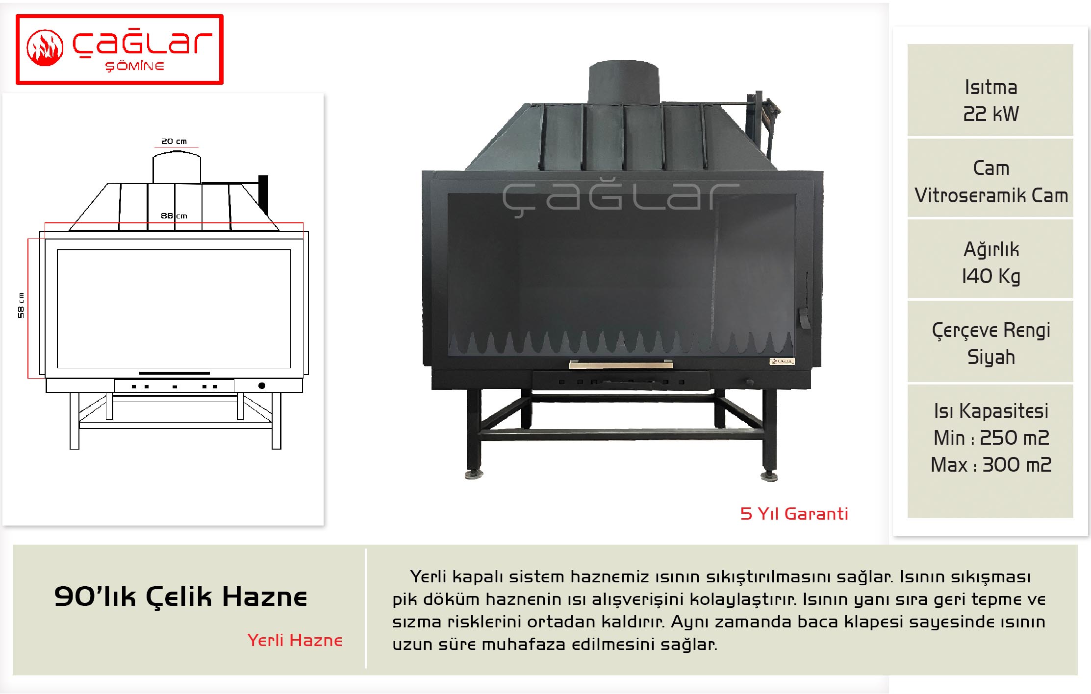90'lık Kapalı Sistem Çelik Hazne